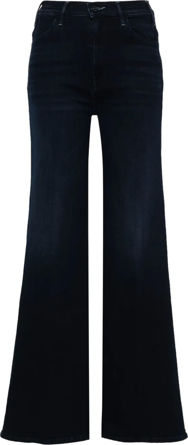Mother The Hustler Roller Sneak high-rise wide-leg jeans