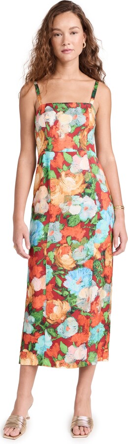 KITRI Ursula Blue Floral Dress