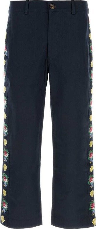 Baziszt Pine Embroidered Straight-Leg Pants