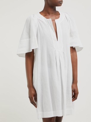 Three Graces London Prudence Cotton-cheesecloth Dress - White