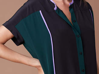 Diane von Furstenberg Short Sleeve Silk Shirt Dress