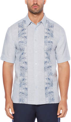 Cubavera Big & Tall Tropical Embroidered Panel Shirt