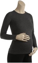 Thumbnail for your product : Olian Long Sleeve Basic Solution Lycra Top - Charcoal-Charcoal-X-Small