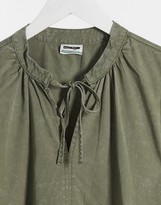 Thumbnail for your product : Noisy May tiered smock dress in washed khaki
