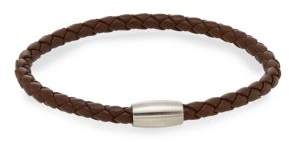 Jan Leslie Braided Leather & Stainless Steel Bracelet