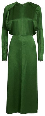 dolman plissé midi dress