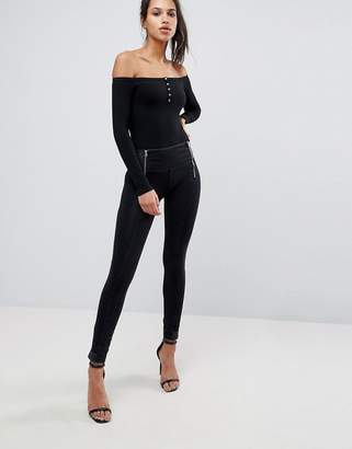 Freddy Wr.up High Waist Skinny Jean With Double Zip Detail