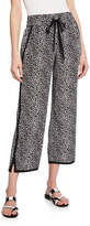 Thumbnail for your product : Lulu Cropped Floral-Print Silk Pants