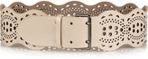 Thumbnail for your product : Alaia Scalloped laser-cut leather waist belt