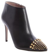 Thumbnail for your product : Gucci black leather brass studding heel booties