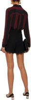 Thumbnail for your product : Derek Lam 10 Crosby Broderie Anglaise-trimmed Stretch-cotton Shorts