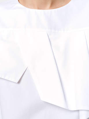 Barba short-sleeve origami blouse