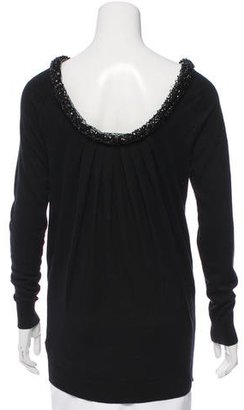 Magaschoni Silk Bead-Embellished Top