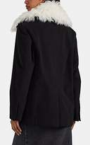 Thumbnail for your product : Proenza Schouler Women's Shearling-Trimmed Moleskin Oversized Peacoat - Black