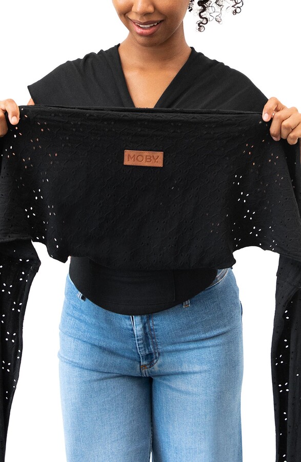 MOBY Embroidered Eyelet Easy-Wrap Baby Carrier