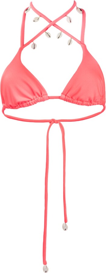 Carolina Socías Beachwear - Seashells Classic Bikini Top Neon Pink ...