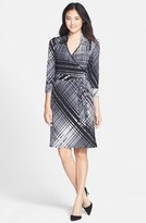 Thumbnail for your product : Marc New York 1609 Marc New York by Andrew Marc Plaid Jersey Wrap Dress