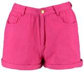 Thumbnail for your product : boohoo Petite High Waisted Mom Denim Shorts