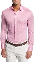Thumbnail for your product : Kiton Piqué Long-Sleeve Button-Front Shirt, Pink