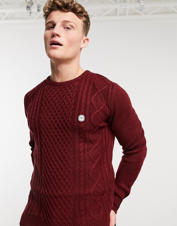 Base Layer NWT~Mens Burgundy Cotton Warm LS Pullover Knit Shirt 3XLT 62" Chest 