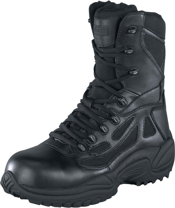 Reebok mens Rapid Response Rb Safety Toe 8" Stealth With Side Zipper  Industrial Construction Boot - ShopStyle