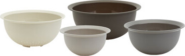 Basic Essentials 4pc Mixing Bowls & Colander Set