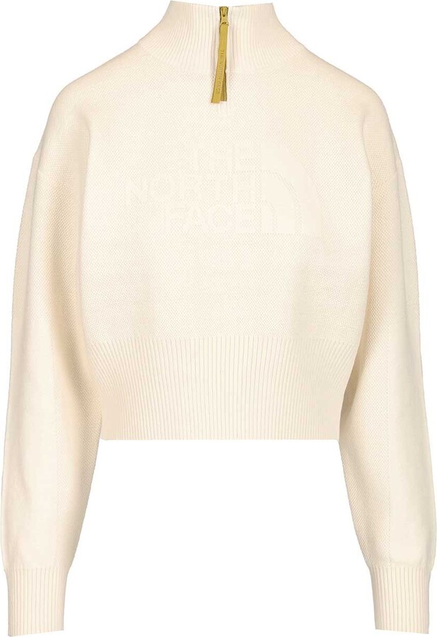 The North Face Half-Zip Sweatshirt Knitwear White