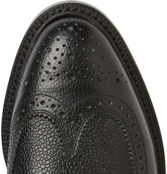 Thom Browne Strap-Front Pebbled Leather Brogues