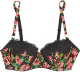 Thumbnail for your product : Stella McCartney Ellie Leaping lace, mesh and stretch-silk contour bra