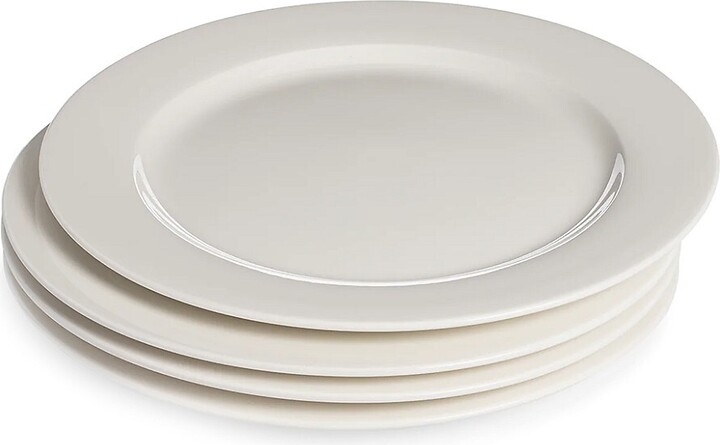 8 Inch Small Plates Set for Salad LE TAUCI Ceramic Salad Plates Appetizer Plates Marble Black Dessert，Set of 4 