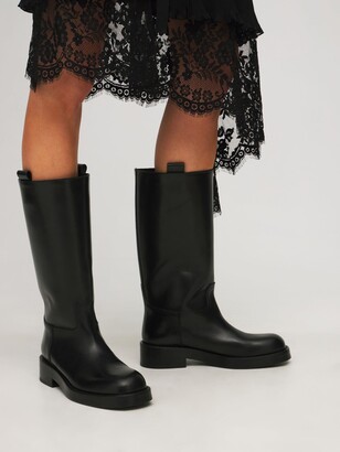 Ann Demeulemeester 25mm Stein Brushed Leather Boots