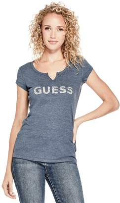 Factory Guess Women's Holly Beaded Logo Tee