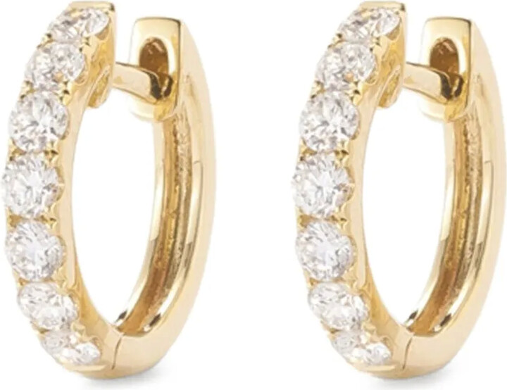 Robinson Pelham 14K yellow gold hoop diamond earrings