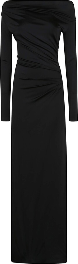 Victoria Beckham Off-shoulder Draped Gown