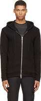 Thumbnail for your product : Balmain Black Multi Zippered Hooded Sweatshirt