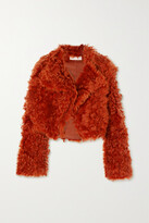 Thumbnail for your product : Helmut Lang Cropped Shearling Jacket - Red