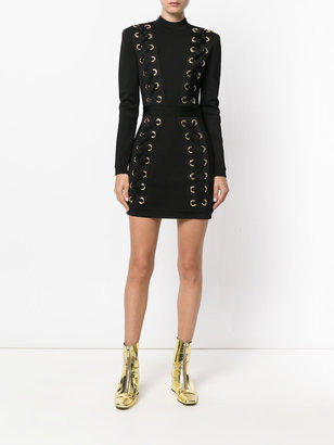 Balmain embroidered fitted dress