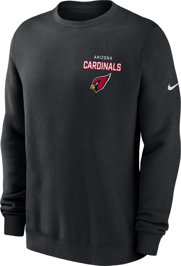 Nike Arizona Cardinals Draw Block Club Men's NFL Pullover Crew in Black | NKPV00A9C-KU0
