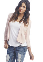Thumbnail for your product : Wet Seal Cuff Sleeve Crop Blazer