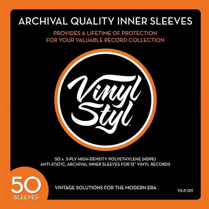 Vinyl Styl 12In Record Archive Quality Inner SLVS - Vinyl Styl™ 12 Inch Vinyl Record Archive Quality Inner Sleeves - 50 Pack - Accessories