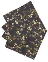 Thumbnail for your product : Preen by Thornton Bregazzi Set Of Four Floral-print Linen Napkins - Black Print