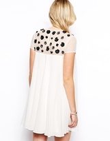 Thumbnail for your product : ASOS Maternity Swing Dress With Floral Embellishment
