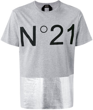 No.21 logo print T-shirt - men - Cotton - 46