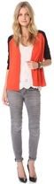 Thumbnail for your product : Halston Elbow Patch Cardigan
