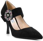 Thumbnail for your product : Prada Mary Jane brooch pumps