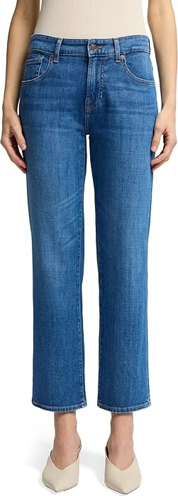 7 For All Mankind Calie Straight Ankle Women's Jeans Nevada : 24 28, Cotton/Denim/Elastane