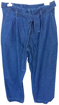 MANGO Blue Cotton Jeans for Women