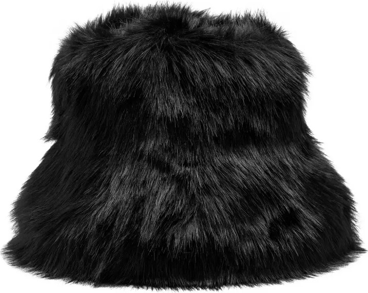 LACK OF COLOR Faux-Fur Bucket Hat