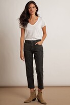 Thumbnail for your product : Velvet by Graham & Spencer Karolina Hi Rise Straight Leg Cut Off Jeans