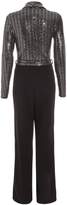 Thumbnail for your product : Quiz Black Sequin Long Sleeve Jumpsuit